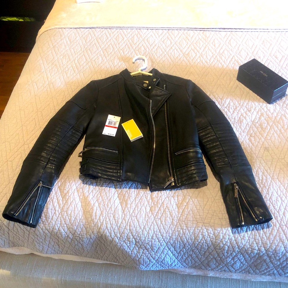 Michael Kors Biker Leather Jacket
